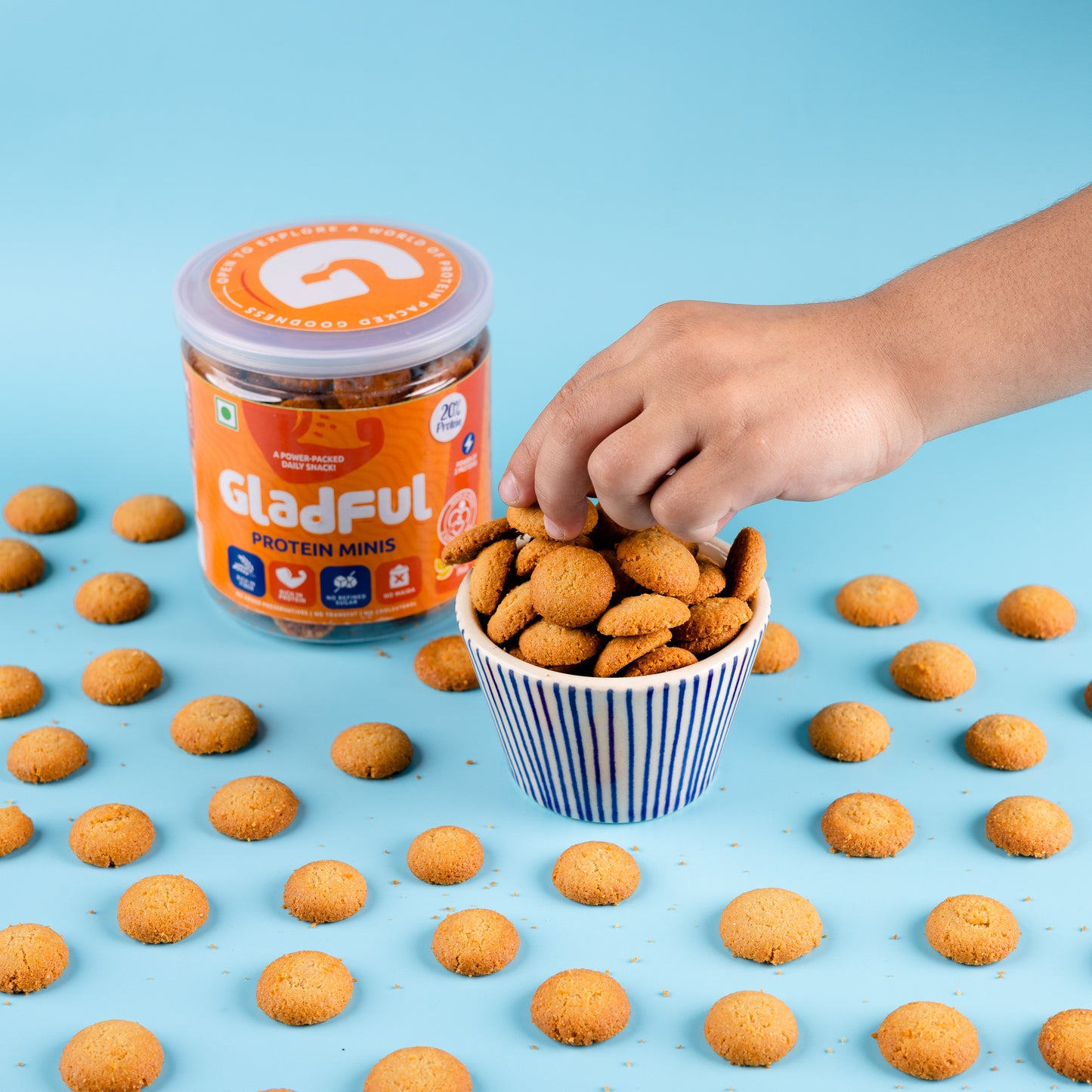 Orange Mini Cookies for Kids | No Maida Cookies