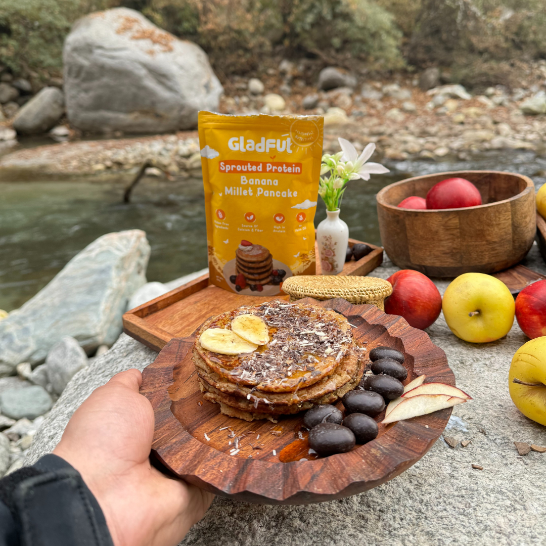 Banana Pancake Mix with sprouted Millets and Lobia Masoor Protein - Pack of 2