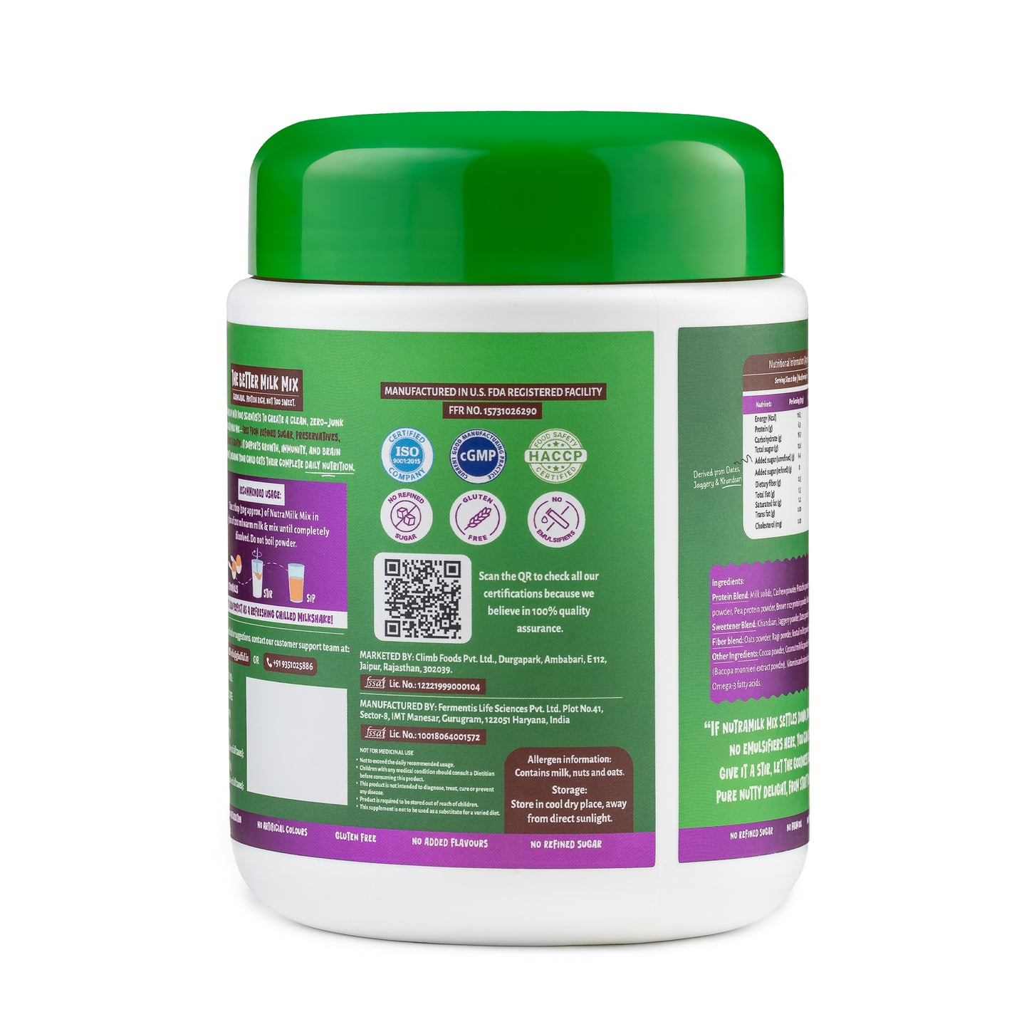 NutraMilk Mix 2+ yrs | Chocolate | High Protein | No Refined Sugar (400g)