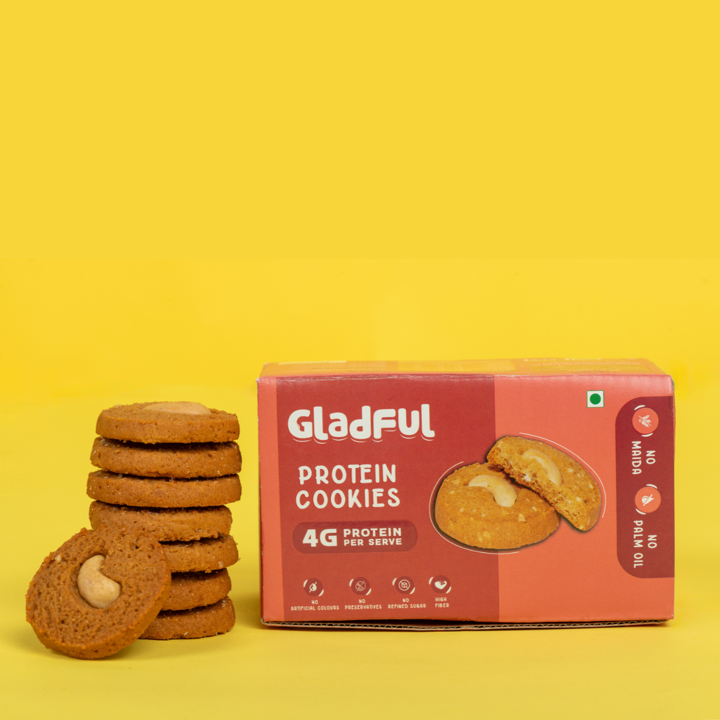 Wholewheat atta Cashew Cookies with no added refined sugar