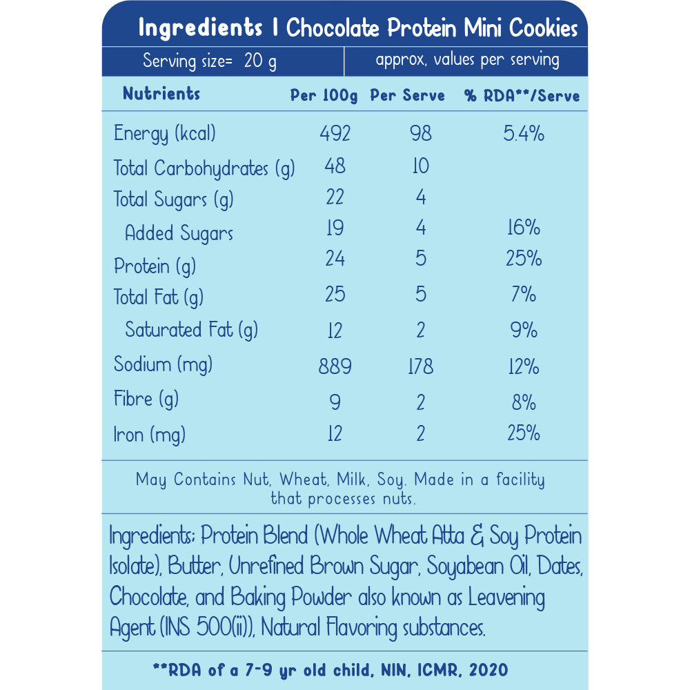 Chocolate Mini Cookies for Kids | No Maida Cookies