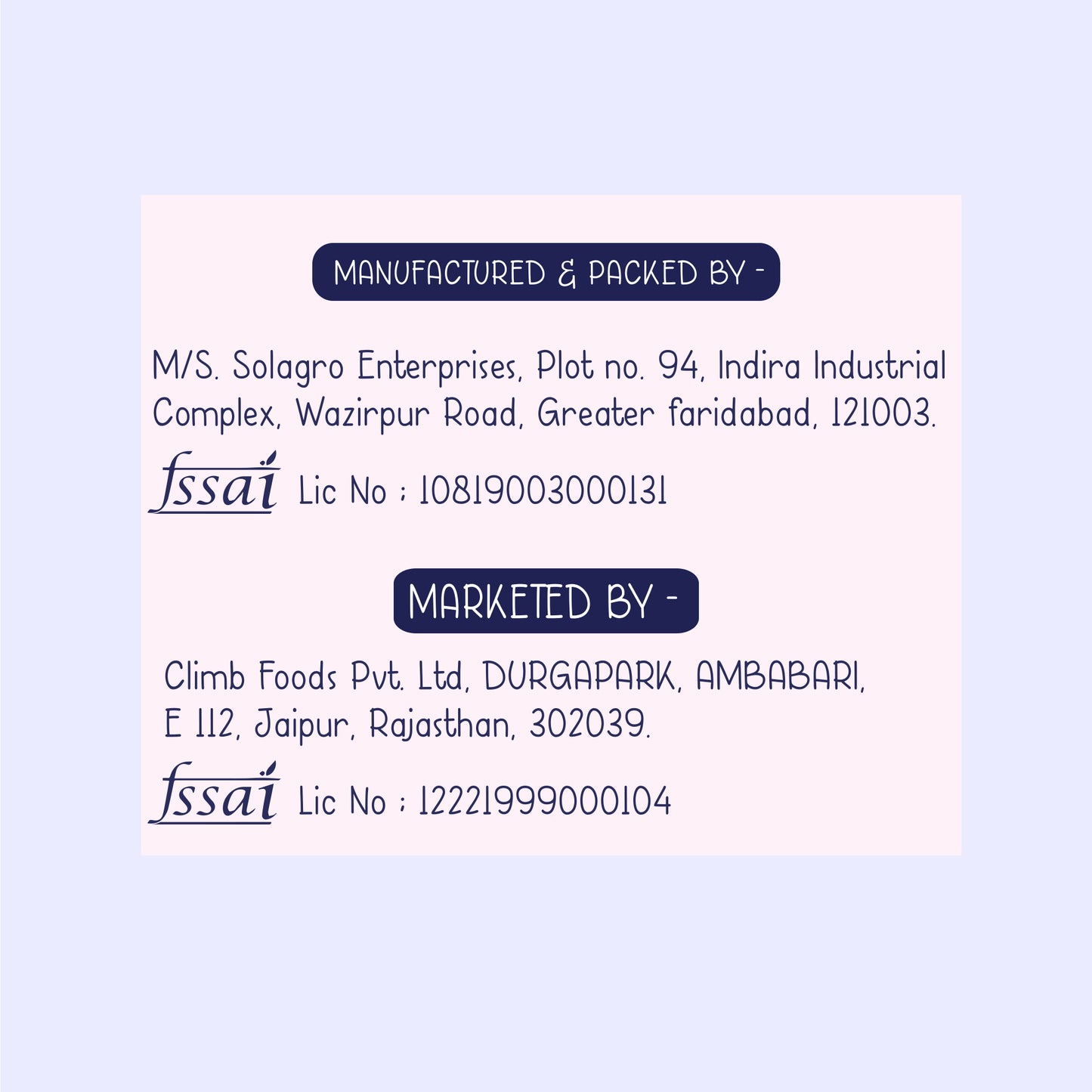 Blueberry Pancake Mix with Jowar and Oats - 150gms