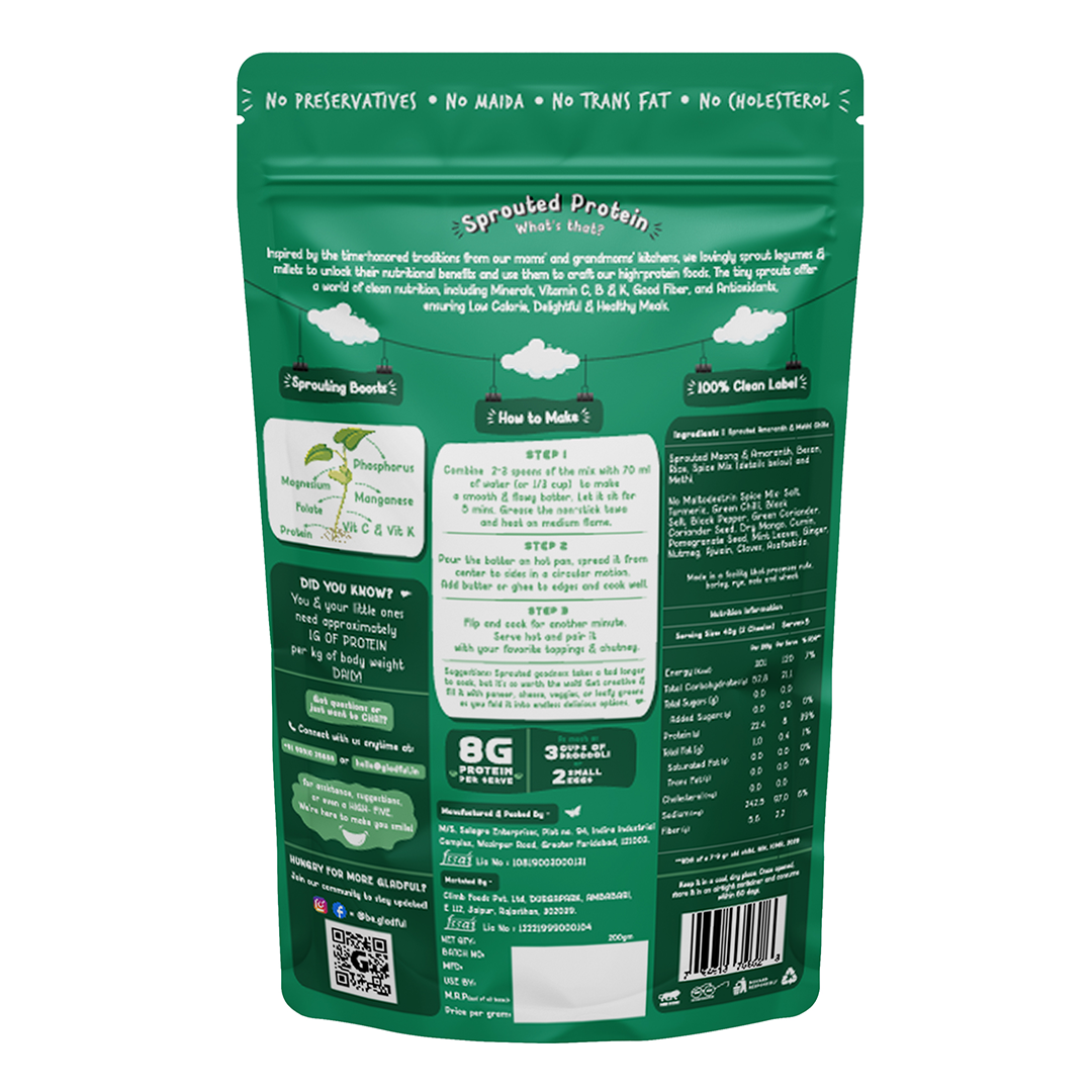 No Onion and No Garlic Methi & Amaranth Chilla Mix - 200gm