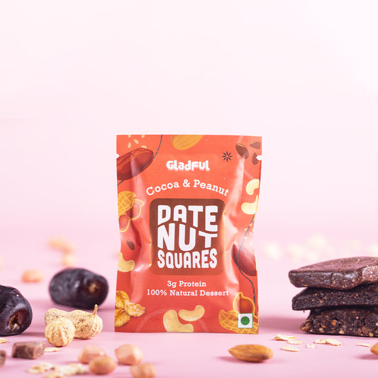 Cocoa Peanut  Date Nut Square ( Free Gift 1 )