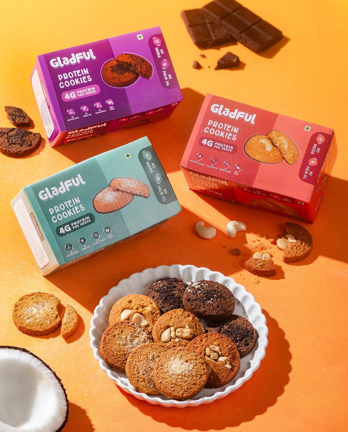 Wholewheat atta Cashew Cookies with no added refined sugar
