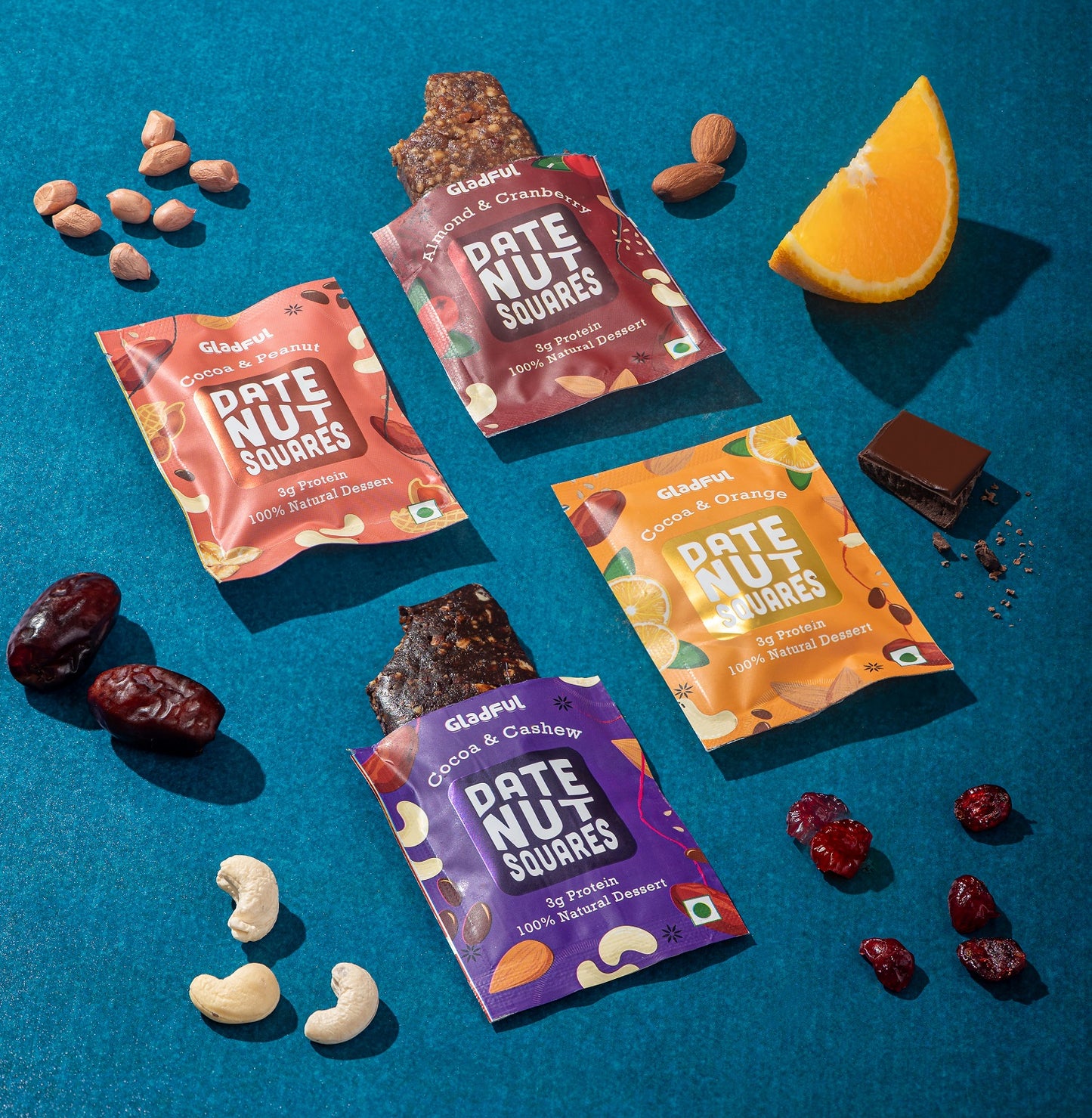 Date Nut Squares - Try Them All Pack : 8 Bars