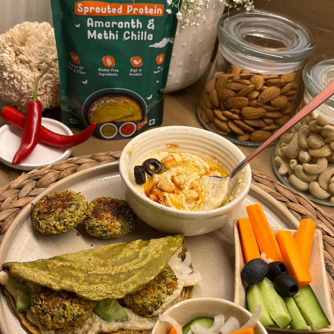 Gladful No Onion and No Garlic Methi & Amaranth Chilla Mix - 200gm