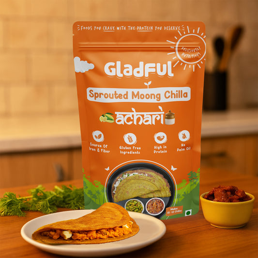 Sprouted Moong Dal Achari Chilla - 200gms