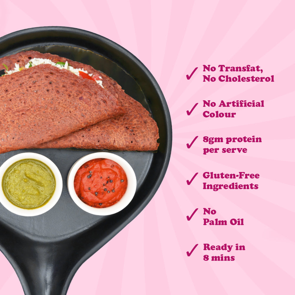 Gladful Spinach Chilla and Beetroot Chilla Instant Mix Pack of 2*200gms