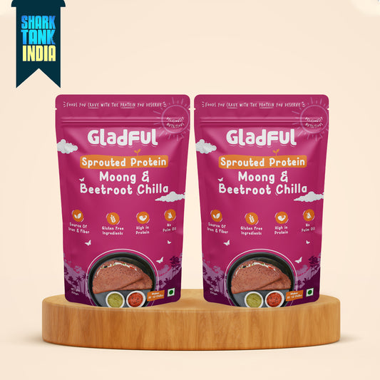 Beetroot Chilla with Sprouted Moong Instant Mix - Pack of 2*200gms