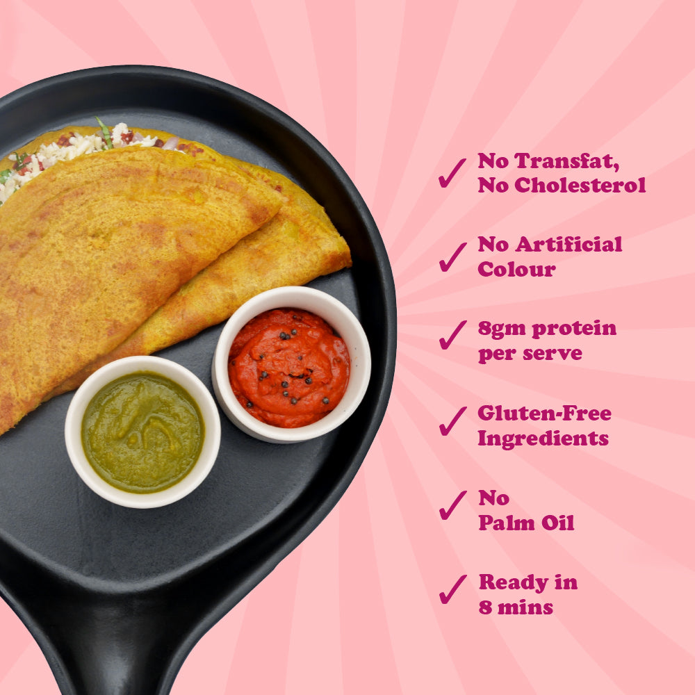 Gladful Carrot Chilla and Methi Chilla Instant Mix - Pack of 2*200gms