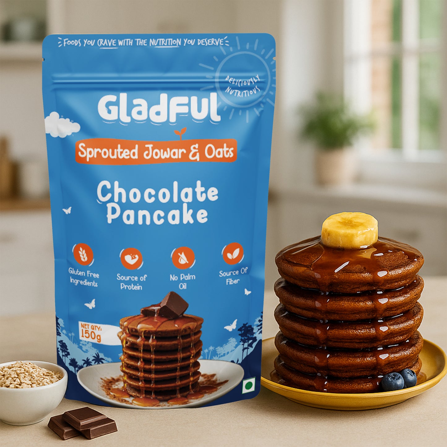 Chocolate Pancake Mix with Jowar and Oats - 150gms