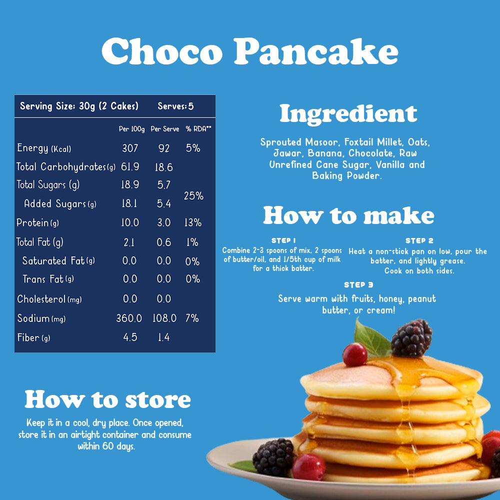 Banana Pancake & Choco Pancake Mix - Pack Of 2*150gms