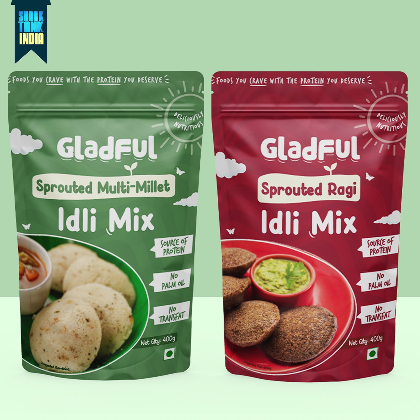 Ragi Instant Idli Mix and Multi-Millet Idli Mix - Pack of 2*400gms