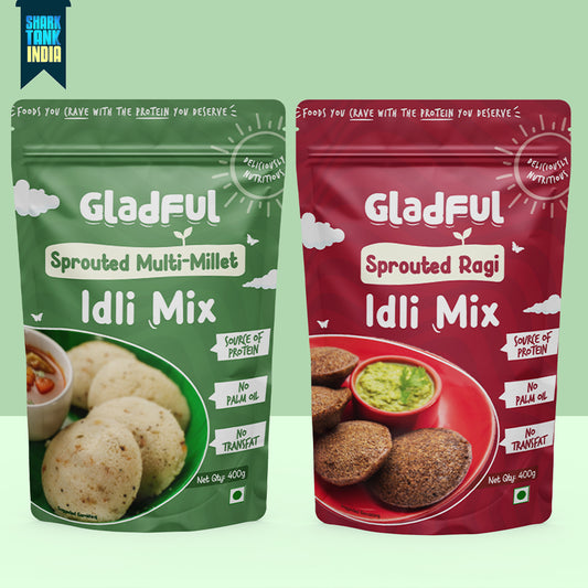 Ragi Instant Idli Mix and Multi-Millet Idli Mix - Pack of 2*400gms