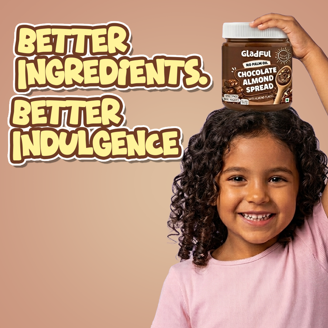 Kids chocolate almond spread made with better ingredients and indulgent taste