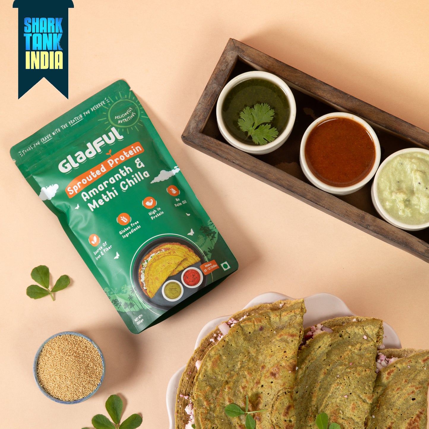 No Onion and No Garlic Methi & Amaranth Chilla Mix - 200gm