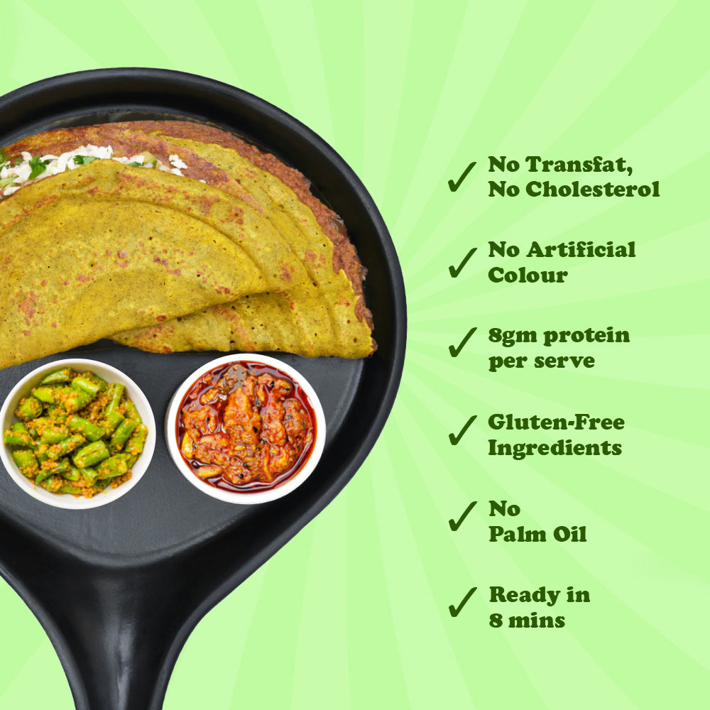 Gladful Carrot Chilla and Methi Chilla Instant Mix - Pack of 2*200gms