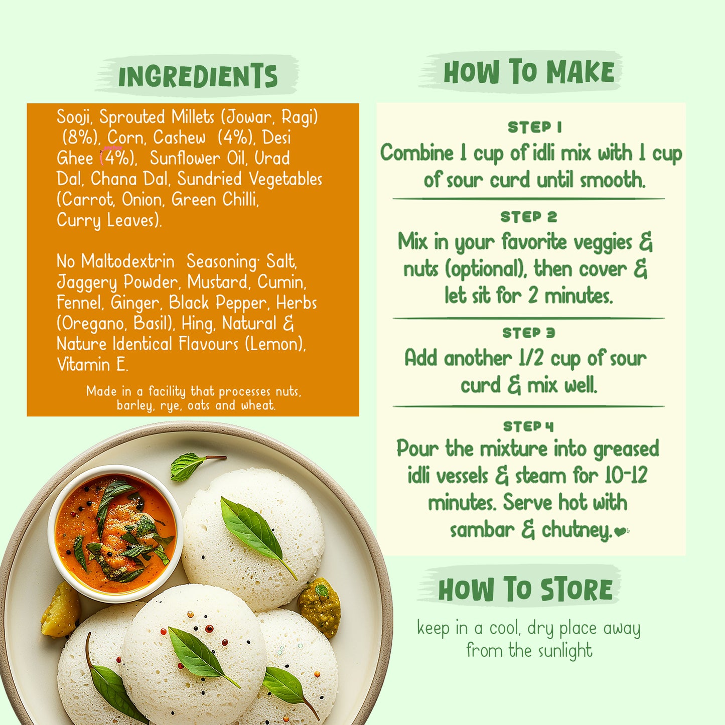 Multi - Millet Instant Idli Mix - 400gms