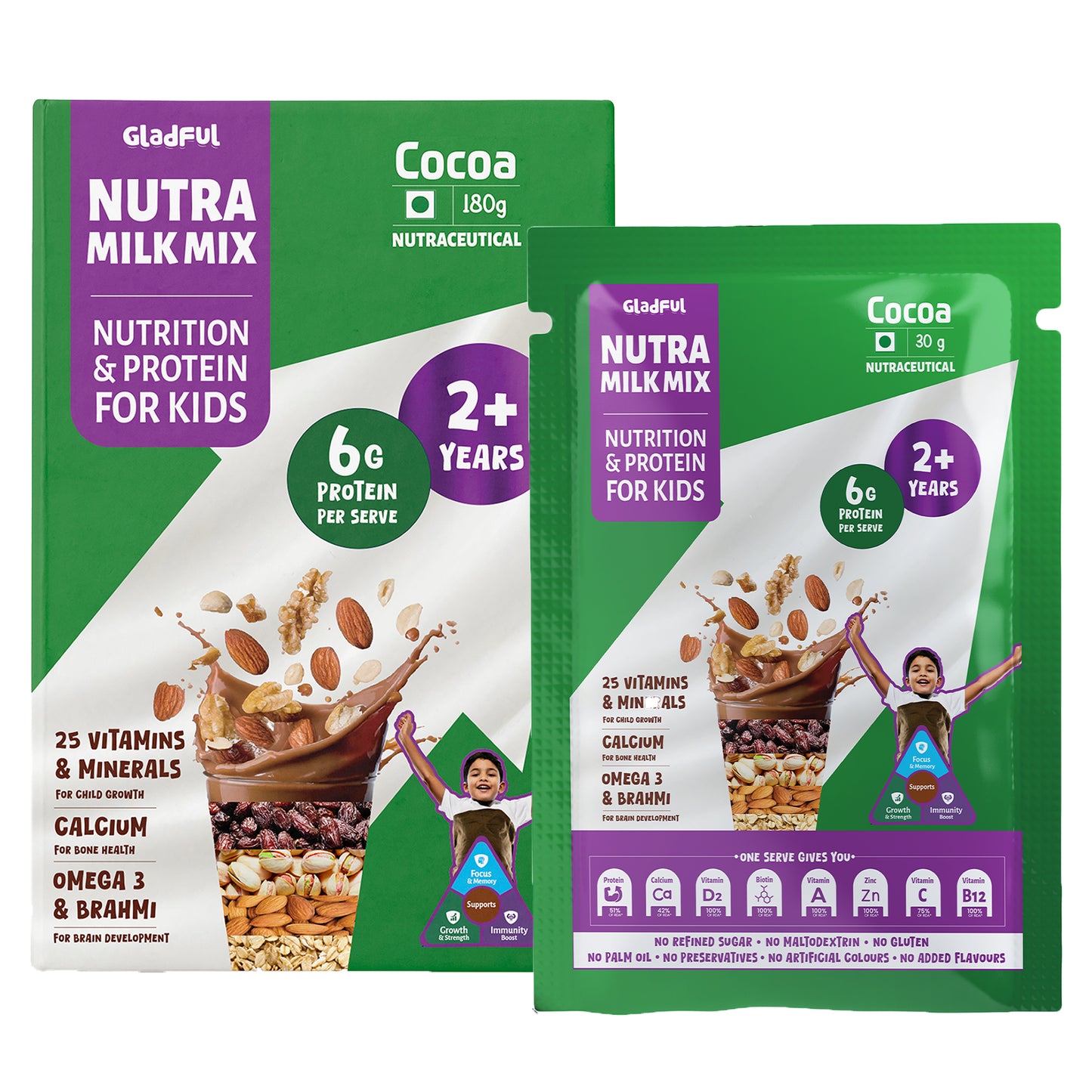 NutraMilk Mix 2+ yrs |Travel Pack |  Pack of 6 (6*30g)