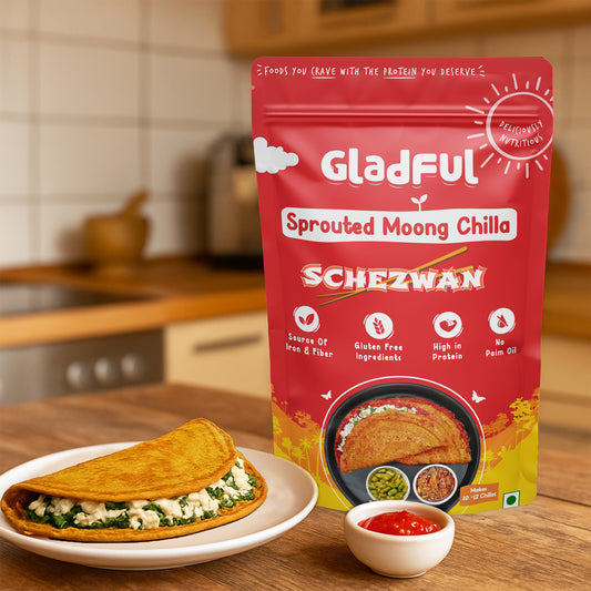 Schezwan Sprouted Moong Dal Chilla - 200gms