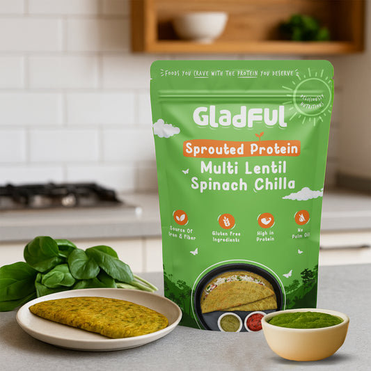 Spinach Chilla with Sprouted Lentils Instant Mix - 200gms