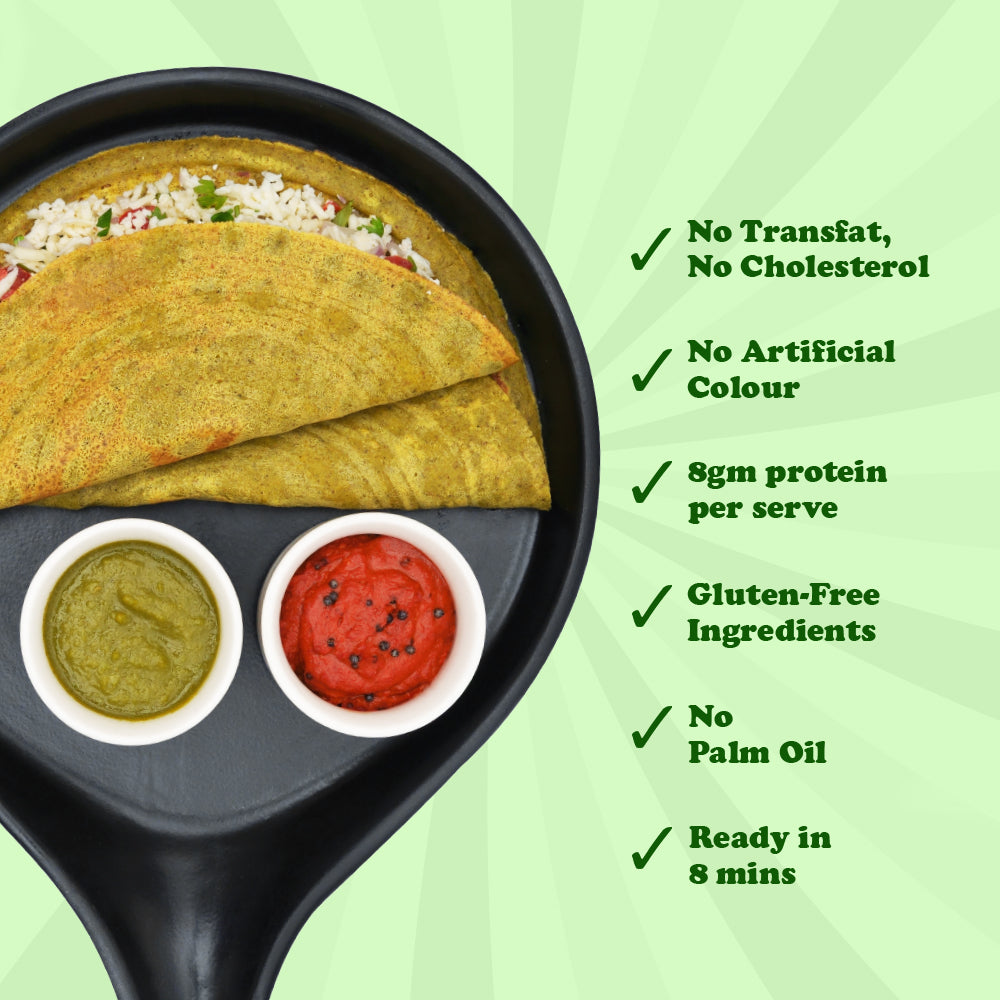 Gladful Spinach Chilla and Beetroot Chilla Instant Mix Pack of 2*200gms