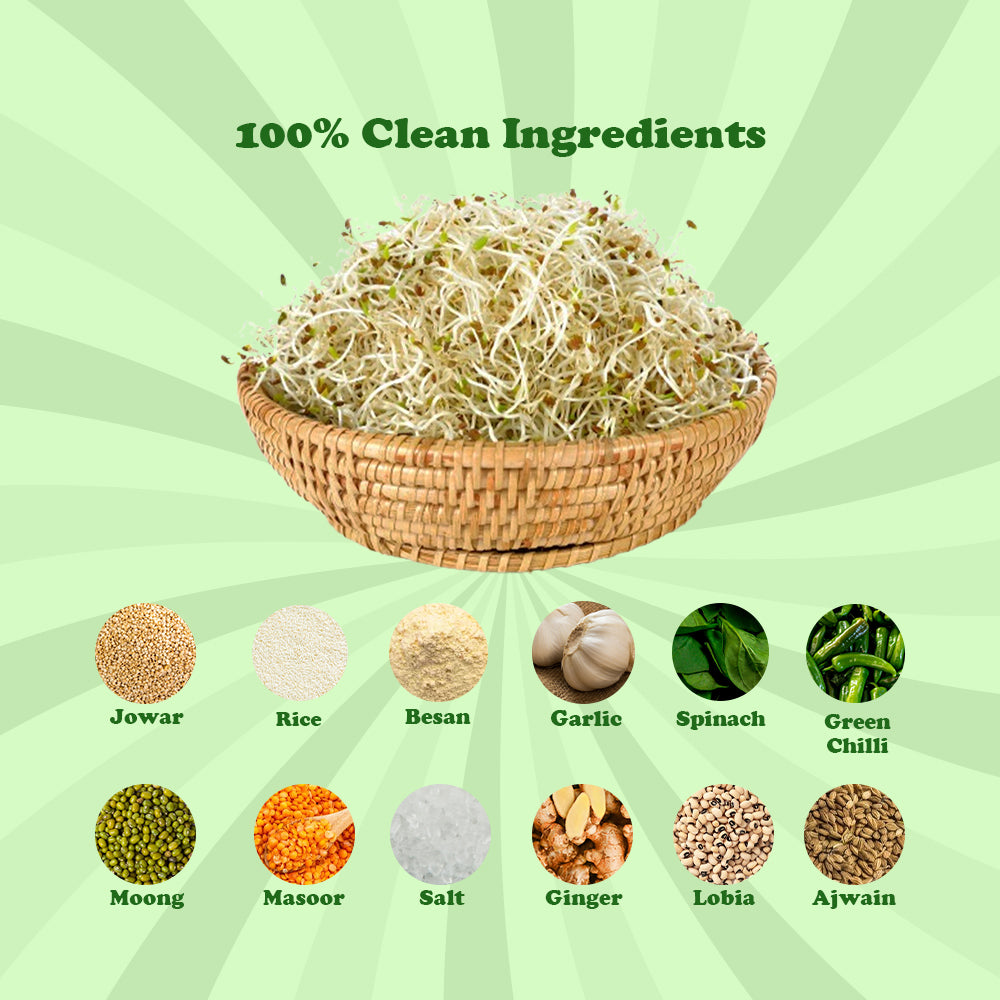Gladful Spinach Chilla and Beetroot Chilla Instant Mix Pack of 2*200gms
