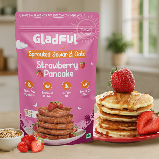 Strawberry Pancake Mix with Jowar and Oats - 150gms