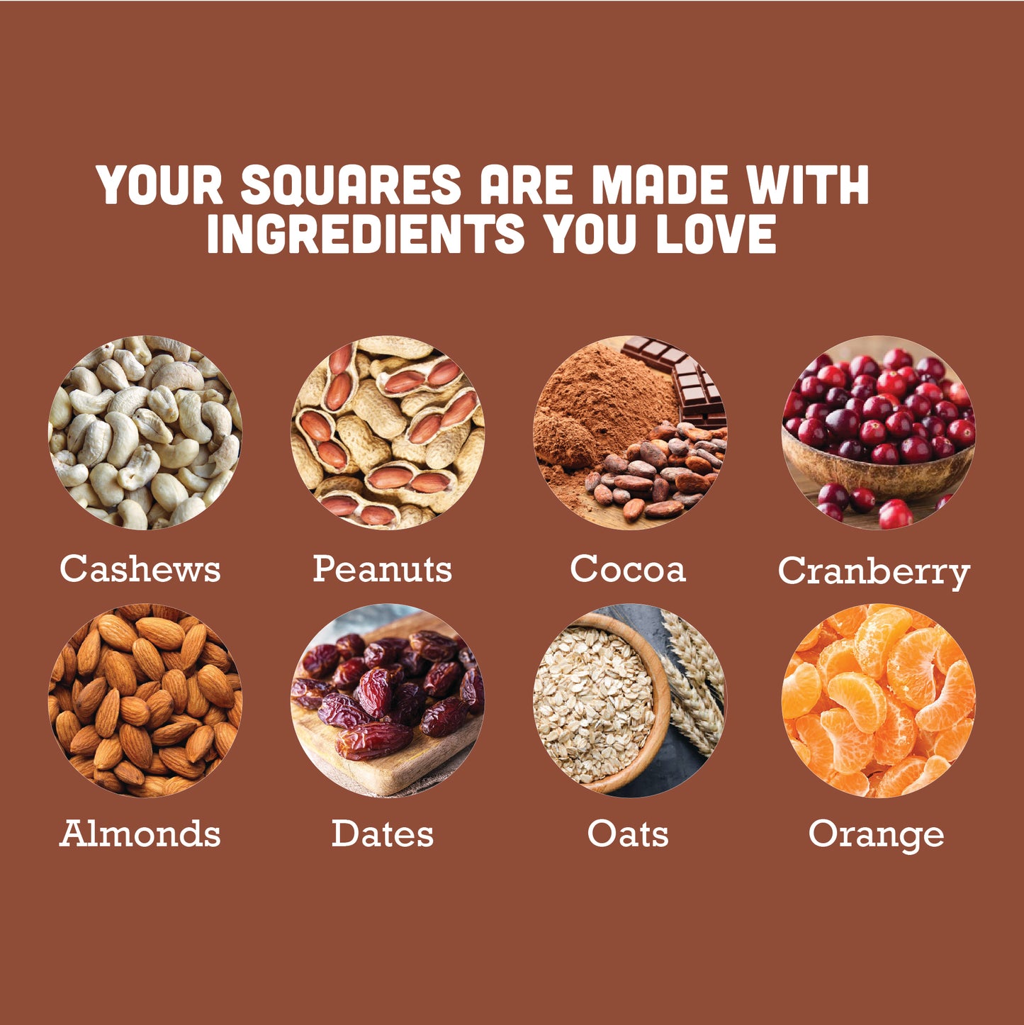 Date Nut Squares - Try Them All Pack : 8 Bars