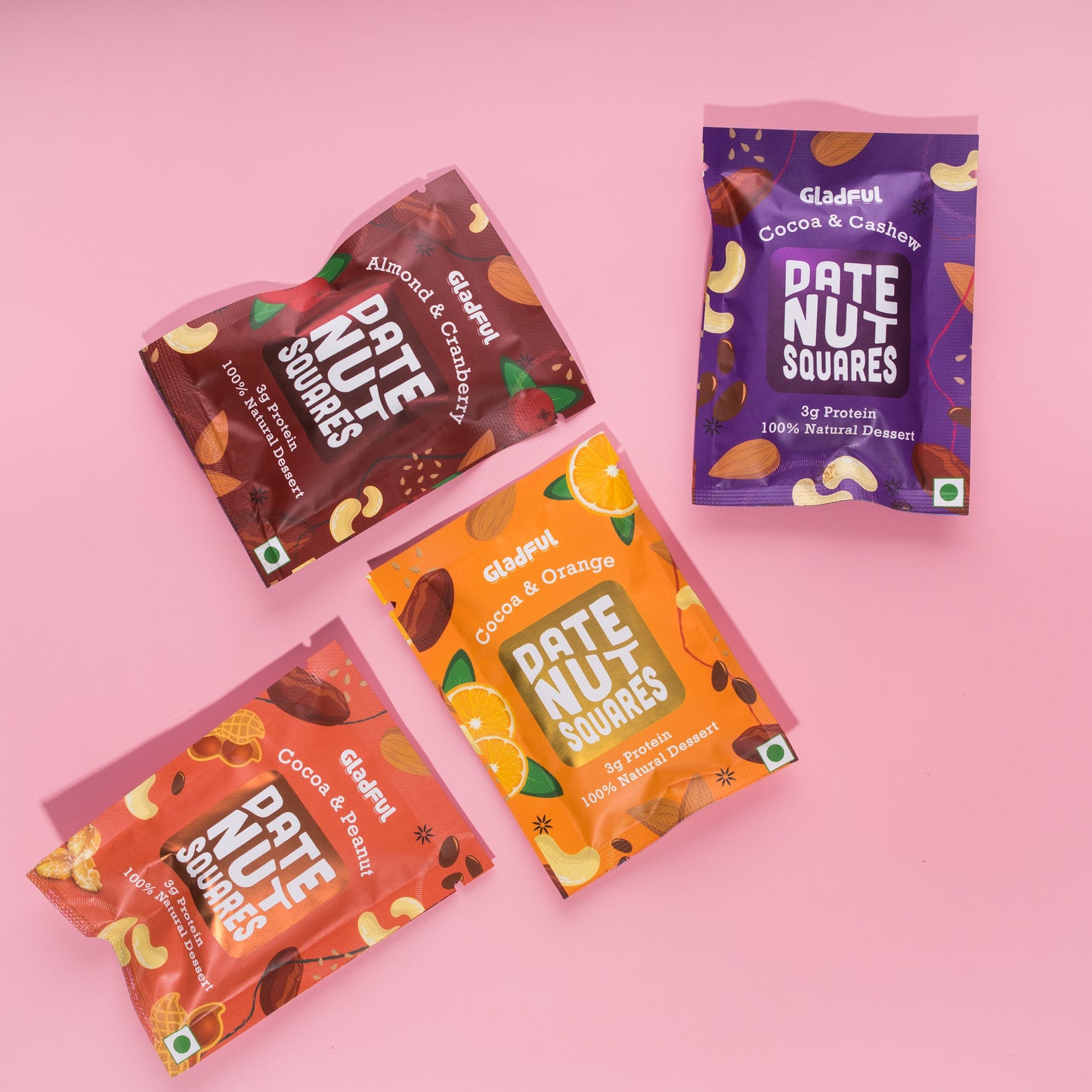 Date Nut Squares - Try Them All Pack : 8 Bars