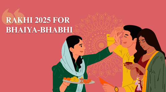 illustration of sisterr tying rakhi on brother's wrist and lumba on bhabhi's wrist