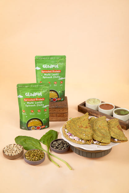 Spinach Chilla and Beetroot  Chilla Instant Mix Pack of 2*200gms