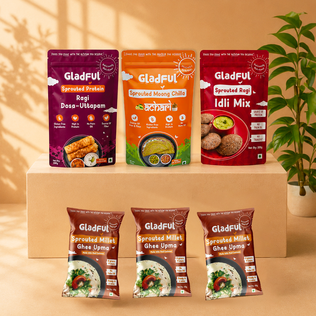Millets & Lentils Breakfast Collection | 6 Packs | 980g