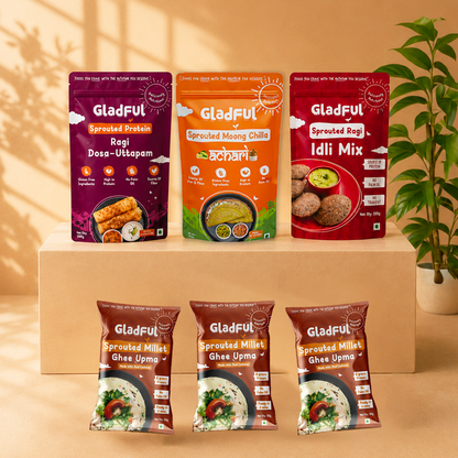 Millets & Lentils Breakfast Collection | 6 Packs | 980g