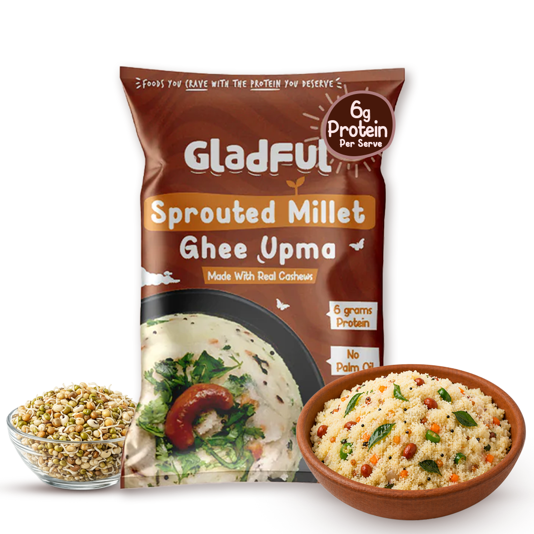 Gladful Desi Ghee and Millet Instant Upma with Cashews - Pack of 5
