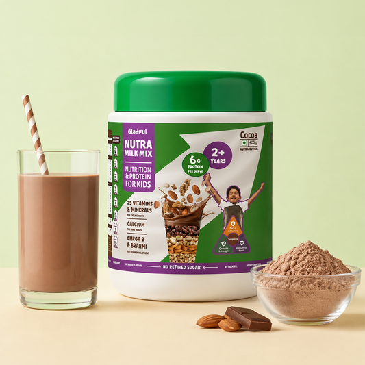 Nutra Milk Mix 2+ yrs | 400 gms | Chocolate | High Protein | No Refined Sugar | No Maltodextrin