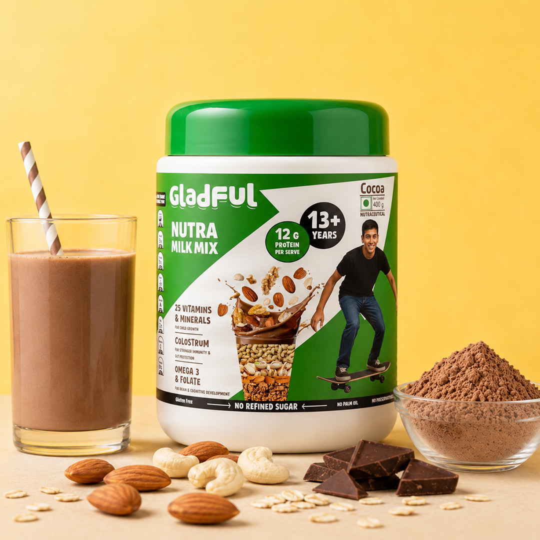 Nutra Milk Mix 13+ yrs | 400 gms | Chocolate | High Protein | No Refined Sugar | No Maltodextrin