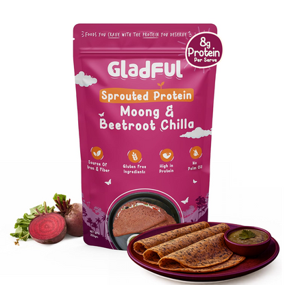 Beetroot Sprouted Moong Dal Chilla - 200gms