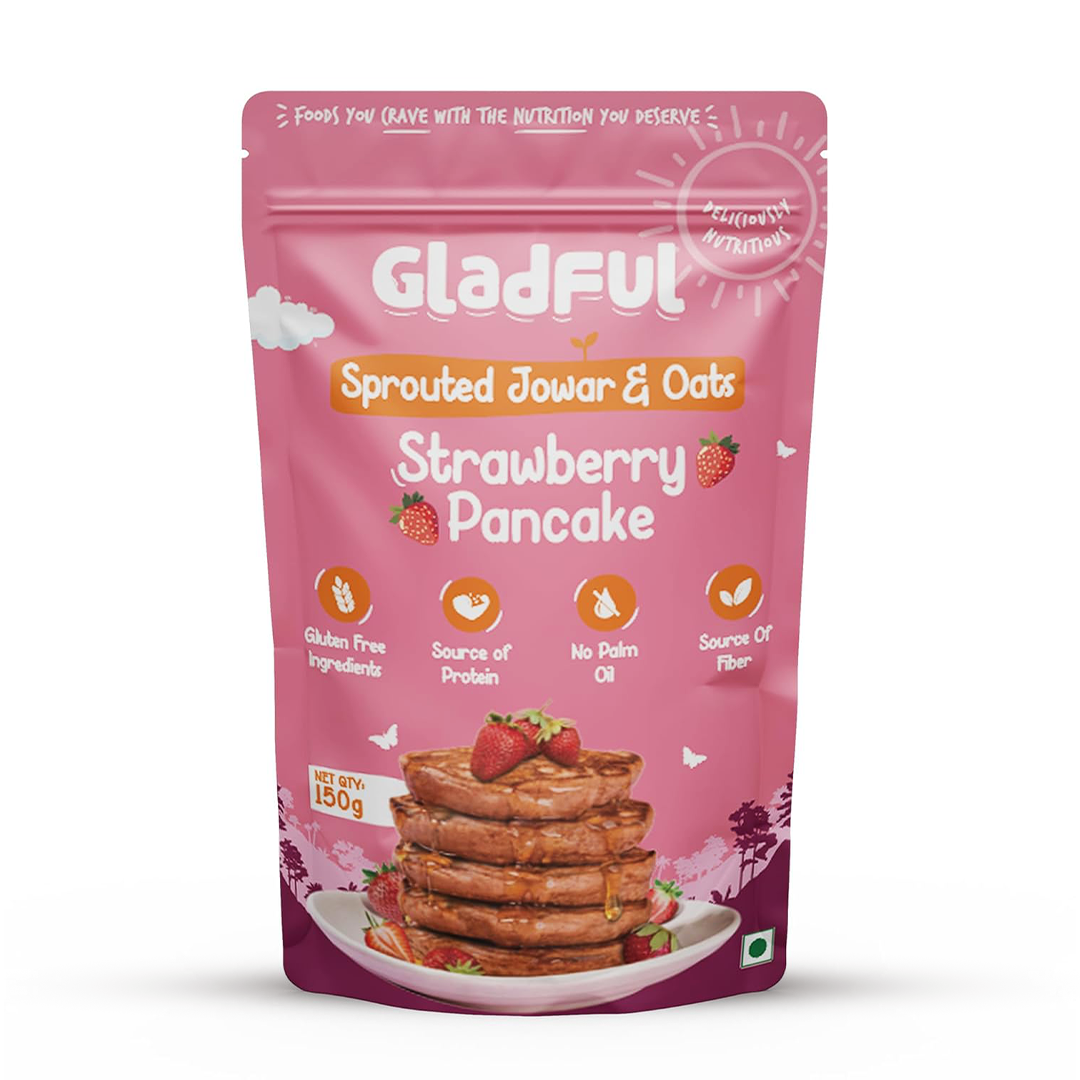 Strawberry Pancake Mix with Jowar and Oats - 150gms