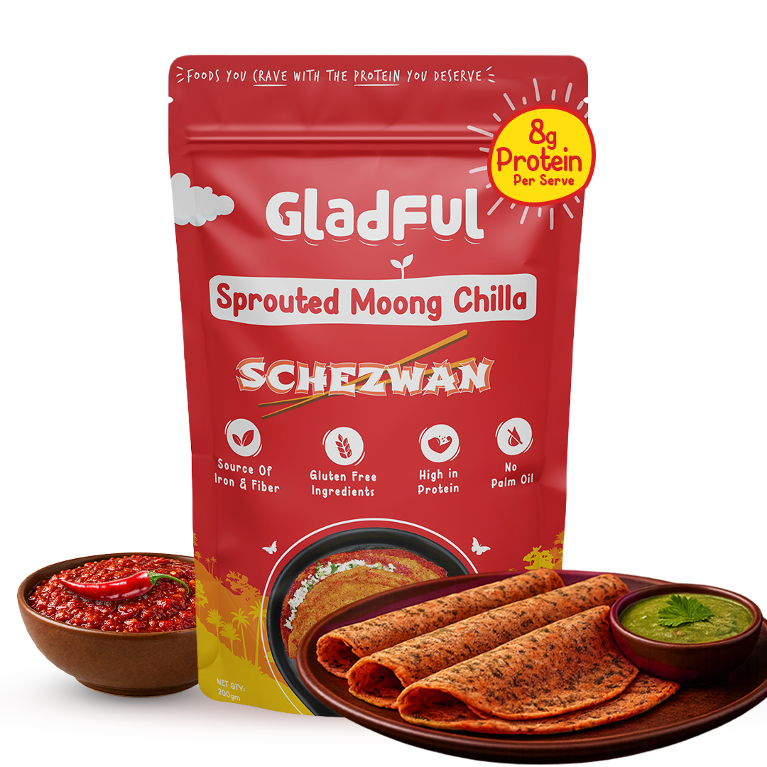Schezwan Sprouted Moong Dal Chilla - 200gms