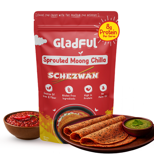 Schezwan Sprouted Moong Dal Chilla - 200gms