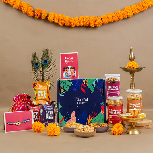 Millet Special Wholesome Rakhi Gift Hamper - 10 Products