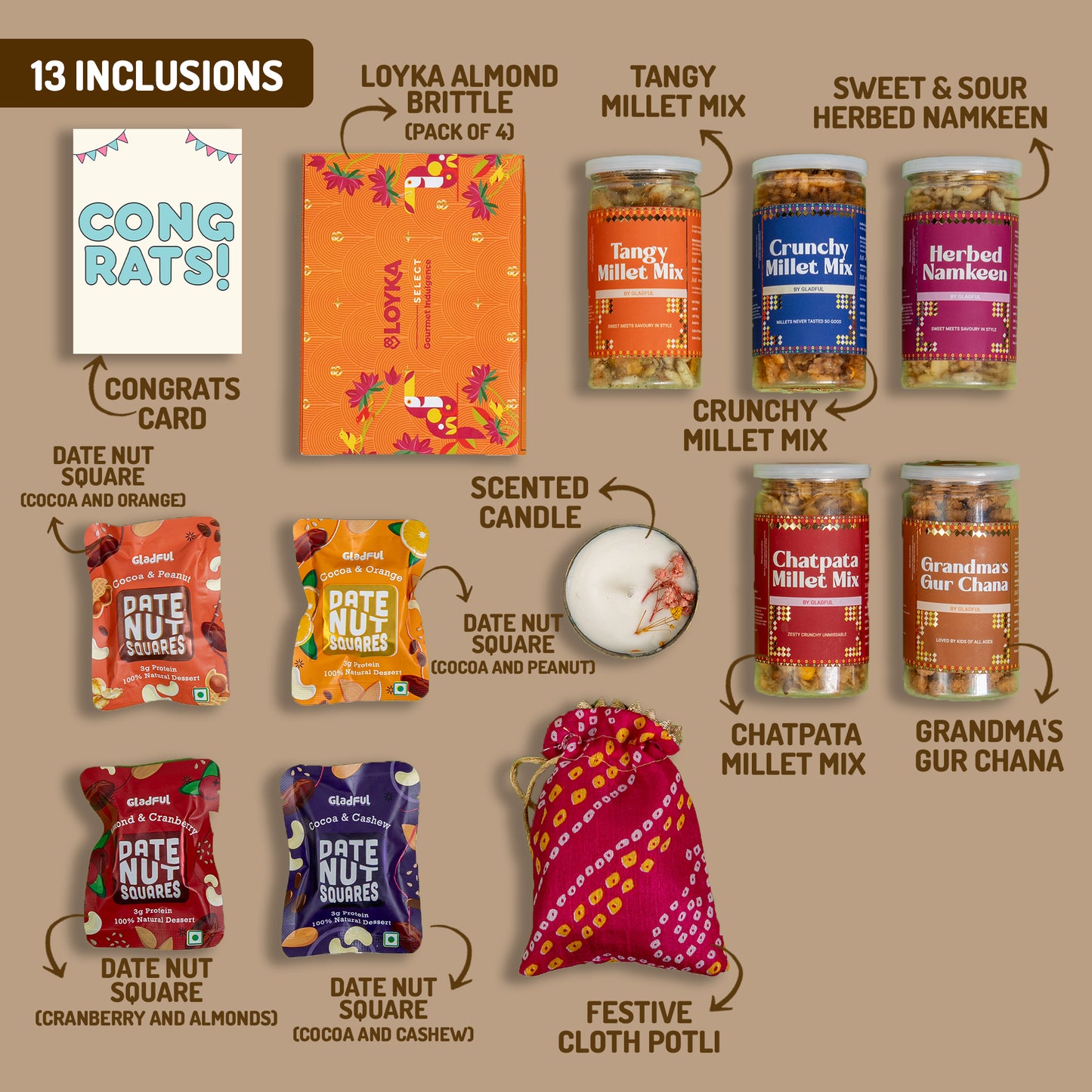 Wholesome Delights Gift Box - 16 Products