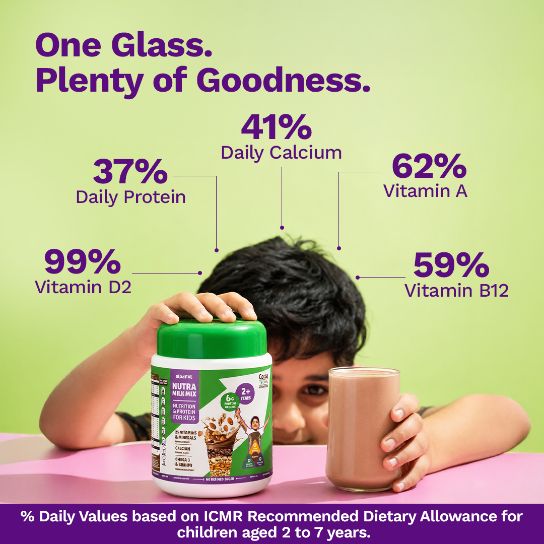 Nutra Milk Mix 2+ yrs | 400 gms | Chocolate | High Protein | No Refined Sugar | No Maltodextrin
