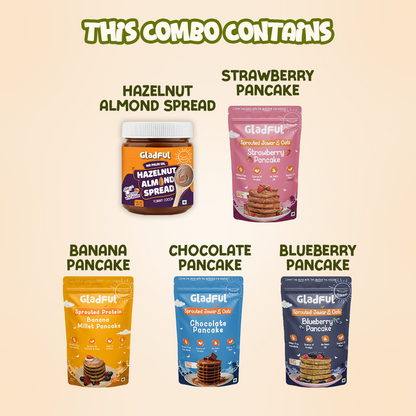 Ultimate Pancake Stack | 5 Packs & Jars | 900g