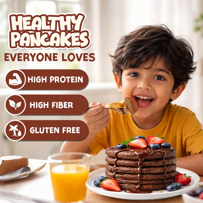 Chocolate Pancake Mix with Sprouted Millets and Masoor -  150gms