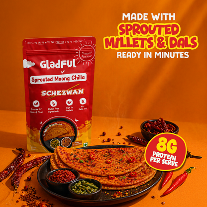 Schezwan Sprouted Moong Dal Chilla - 200gms