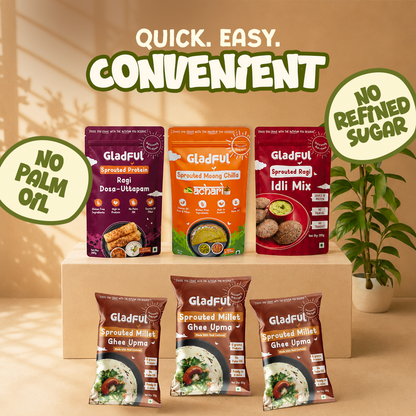Millets & Lentils Breakfast Collection | 6 Packs | 980g