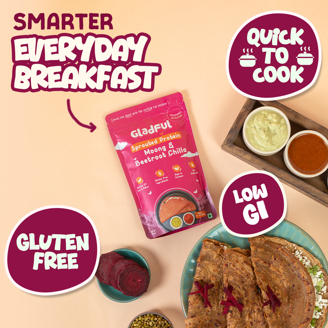 Beetroot Sprouted Moong Dal Chilla - 200gms